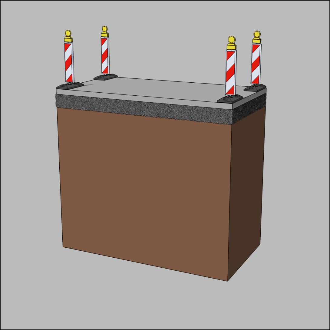 Verkehrssicherung mit Leitbarken