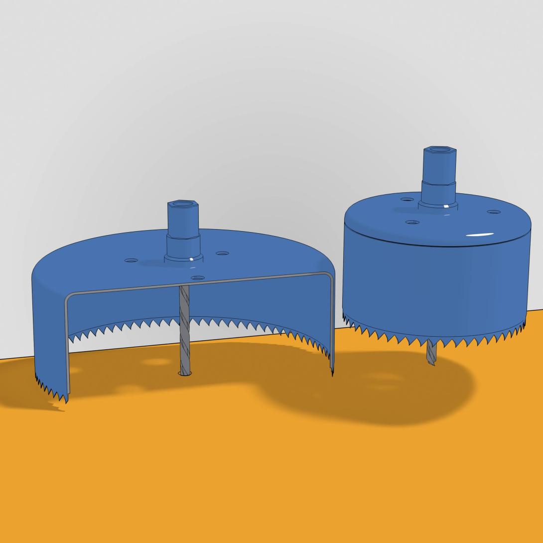 Lochsäge mit Zentrierdorn